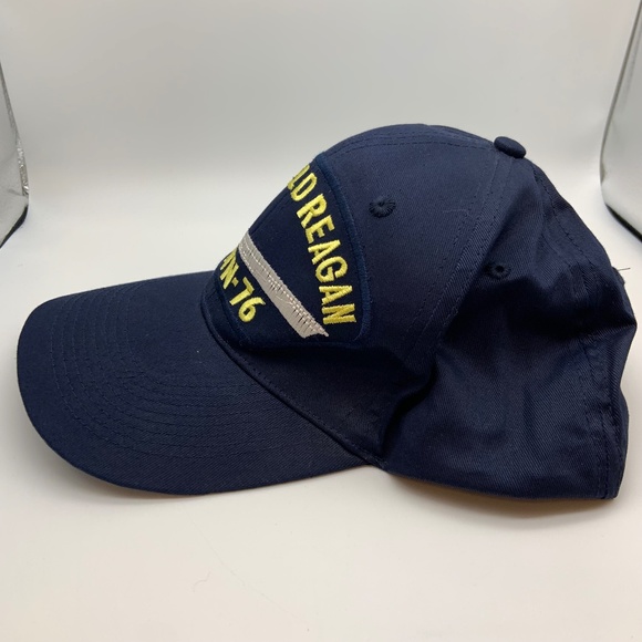 Vintage U.S. Navy USS Ronald Reagan CVN-76 Embroidered Snapback Hat - Picture 6 of 10